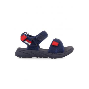 Sandale colorblock cu velcro