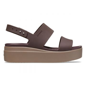 Sandale Crocs Brooklyn Low Wedge Maro - Mocha/Mushroom