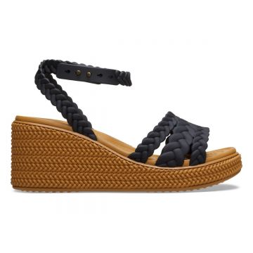 Sandale Crocs Brooklyn Woven Ankle Strap Wedge Negru - Black