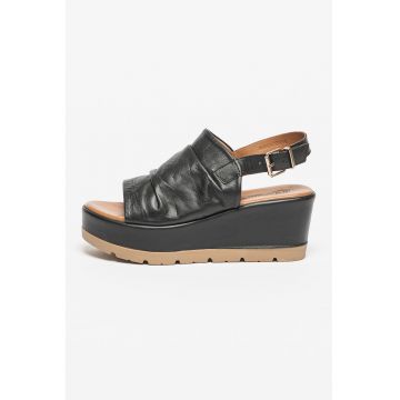 Sandale wedge de piele Marty