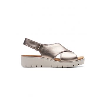 Sandale slingback din piele