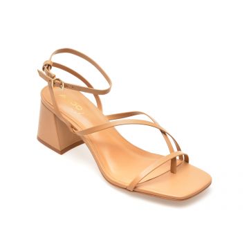 Sandale casual ALDO nude, 13655414, din piele naturala