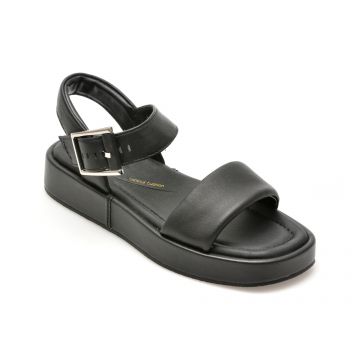 Sandale casual CLARKS negre, ALDA STRAP, din piele naturala