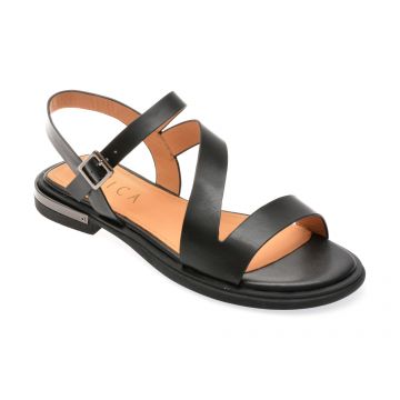 Sandale casual EPICA negre, 1294, din piele naturala