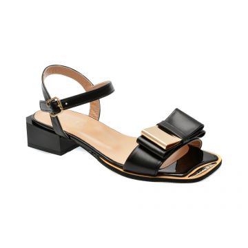 Sandale casual EPICA negre, 441641, din piele naturala