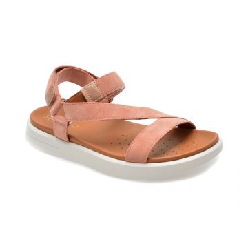 Sandale casual GEOX roz, D45PAB, din piele intoarsa