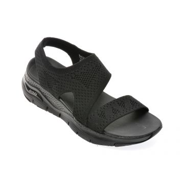 Sandale casual SKECHERS negre, 119458, din material textil