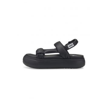 Sandale flatform de piele ecologica