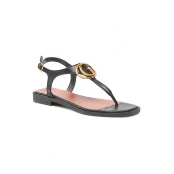 Sandale dama - 302141241 - Piele naturala - Negru