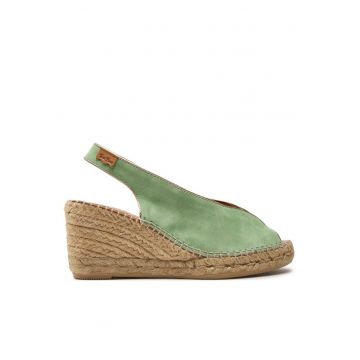 Sandale dama 303681289 - Piele intoarsa - Verde