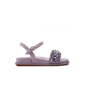 Sandale dama 303770624 - Piele intoarsa - Violet