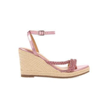 Sandale wedge cu garnituri de piele Menfi