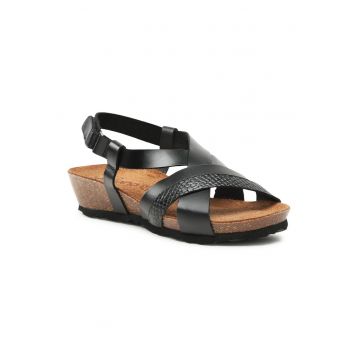 Sandale dama - 301973140 - Piele naturala - Negru