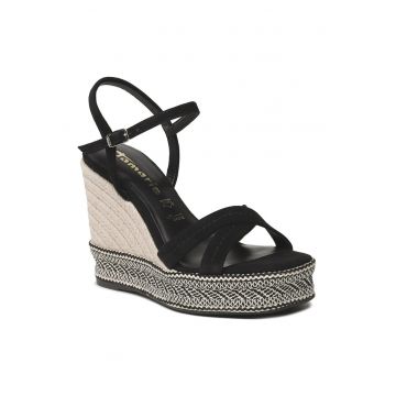 Sandale dama - 302245932 - Piele naturala - Negru -