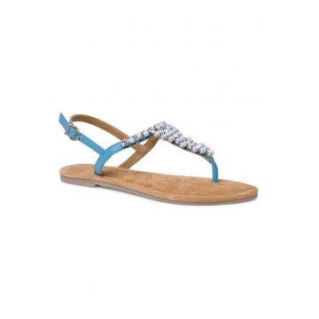 Sandale dama - 302257454 - Piele naturala - Albastru