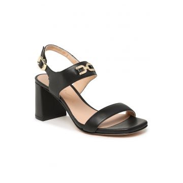 Sandale dama - 302826551 - Piele naturala - Negru