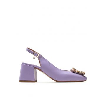 Sandale dama - 30231531435 - Piele naturala - Violet