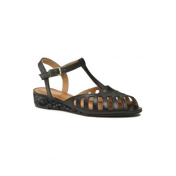 Sandale dama - 302883691 - Piele naturala - Negru