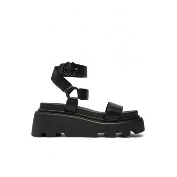 Sandale dama 303968007 - Piele ecologica - Negru