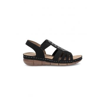 Sandale dama - 590559 - Sintetic - Negru