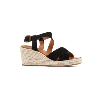 Sandale-espadrile din piele intoarsa