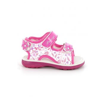 Sandale cu velcro si model floral