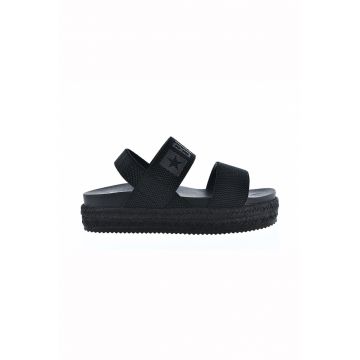 Sandale flatform cu barete din material textil