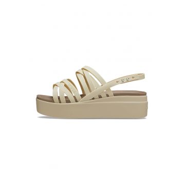 Sandale wedge cu logo Brooklyn