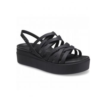 Sandale wedge cu logo Brooklyn