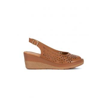 Sandale dama - 590559 - Piele naturala - Maro -