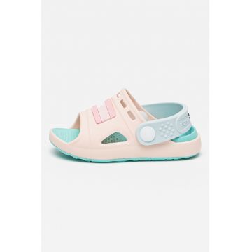 Sandale cu model colorblock si toc Sandale cu model colorblock si toc