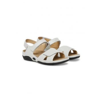Sandale de dama  piele naturala alb Sandale de dama  piele naturala alb